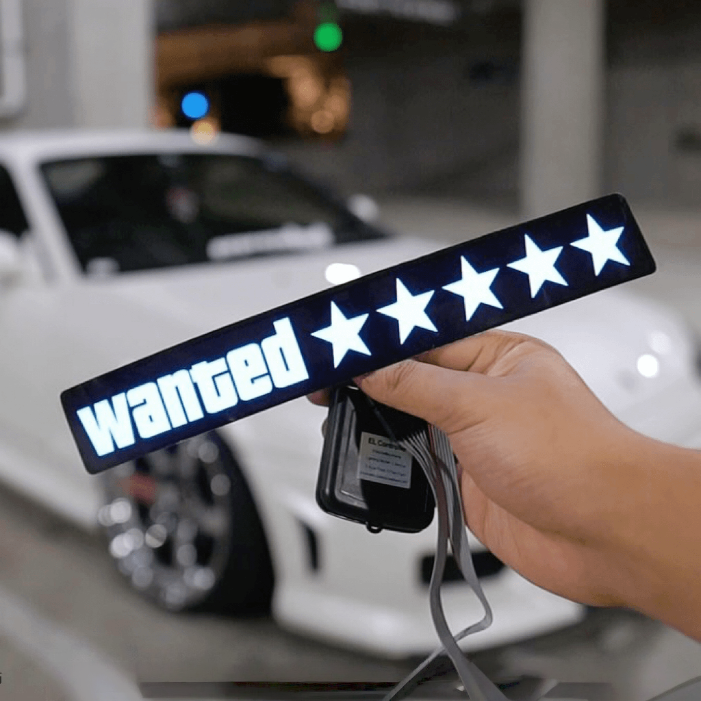 Creative car luminous car stickers triangle window front and rear windshield personalized bright stickers