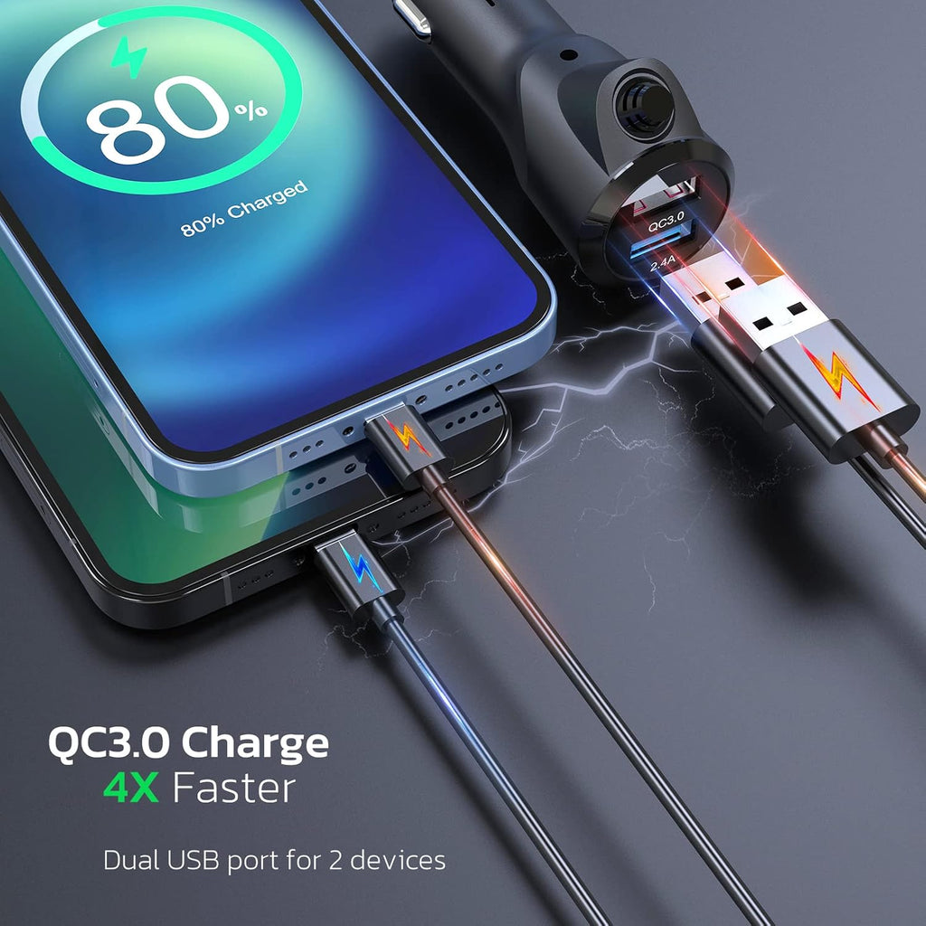 Bluetooth FM Transmitter for Car, Wireless Car Bluetooth V5.0 Adapter