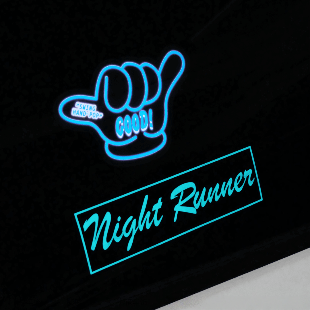 Creative car luminous car stickers triangle window front and rear windshield personalized bright stickers