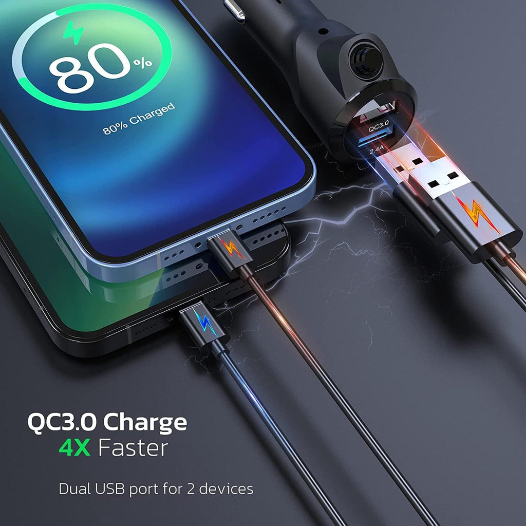 Bluetooth FM Transmitter for Car, Wireless Car Bluetooth V5.0 Adapter