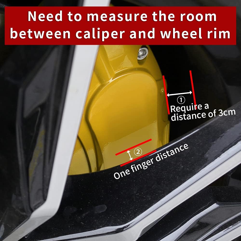 Automobile aluminum alloy caliper cover special car special buckle screw fixed caliper cover (4PCS)