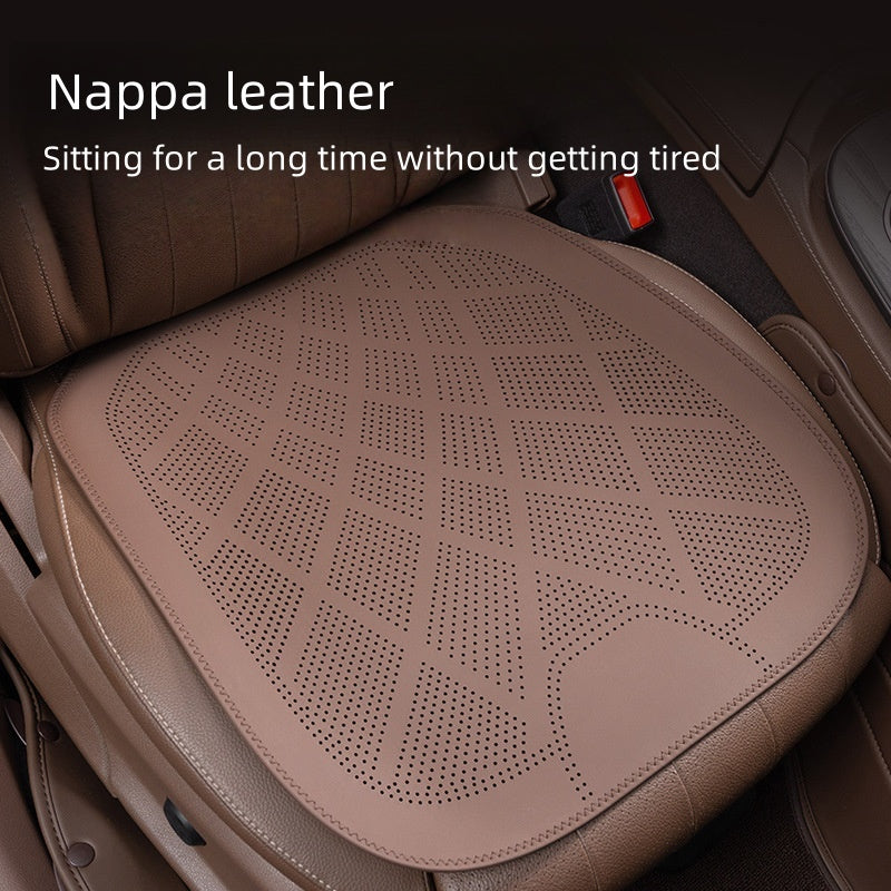 2025 new ultra-thin car seat cushions for all seasons Nappa leather ventilation and breathable seat cushions high-end seat cushions