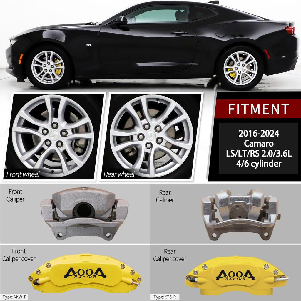 Automobile aluminum alloy caliper cover special car special buckle screw fixed caliper cover (4PCS)