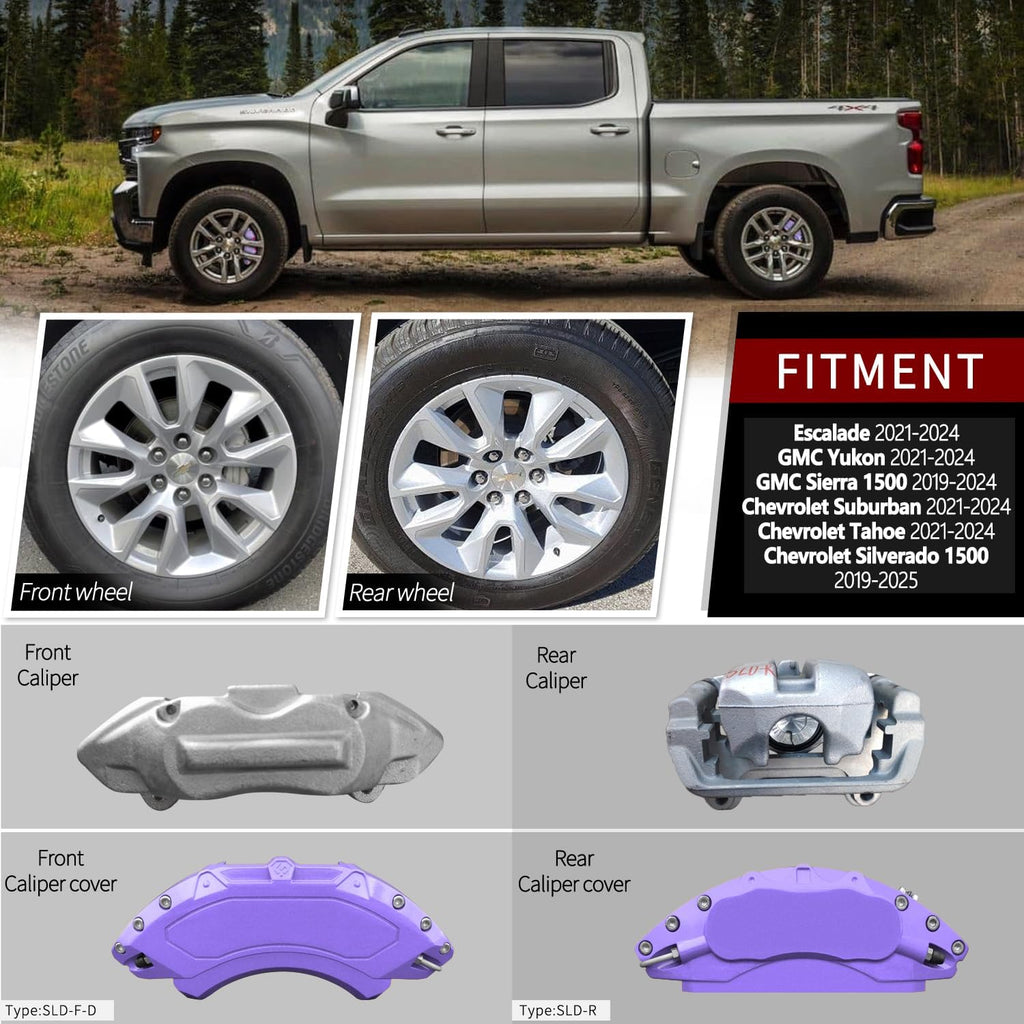 Car aluminum alloy special car special buckle screw fixed caliper cover (4PCS luxury upgrade version)