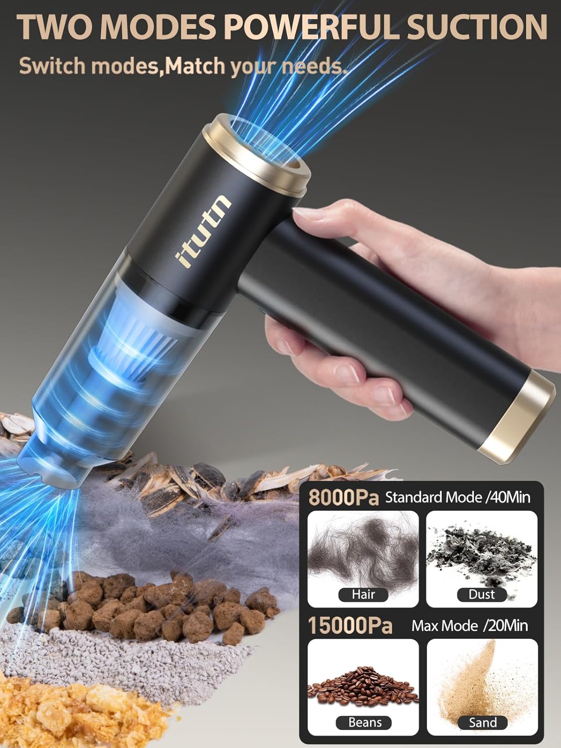 Mini Portable Vacuum for Car, Handheld Small Vacuum Cleaner