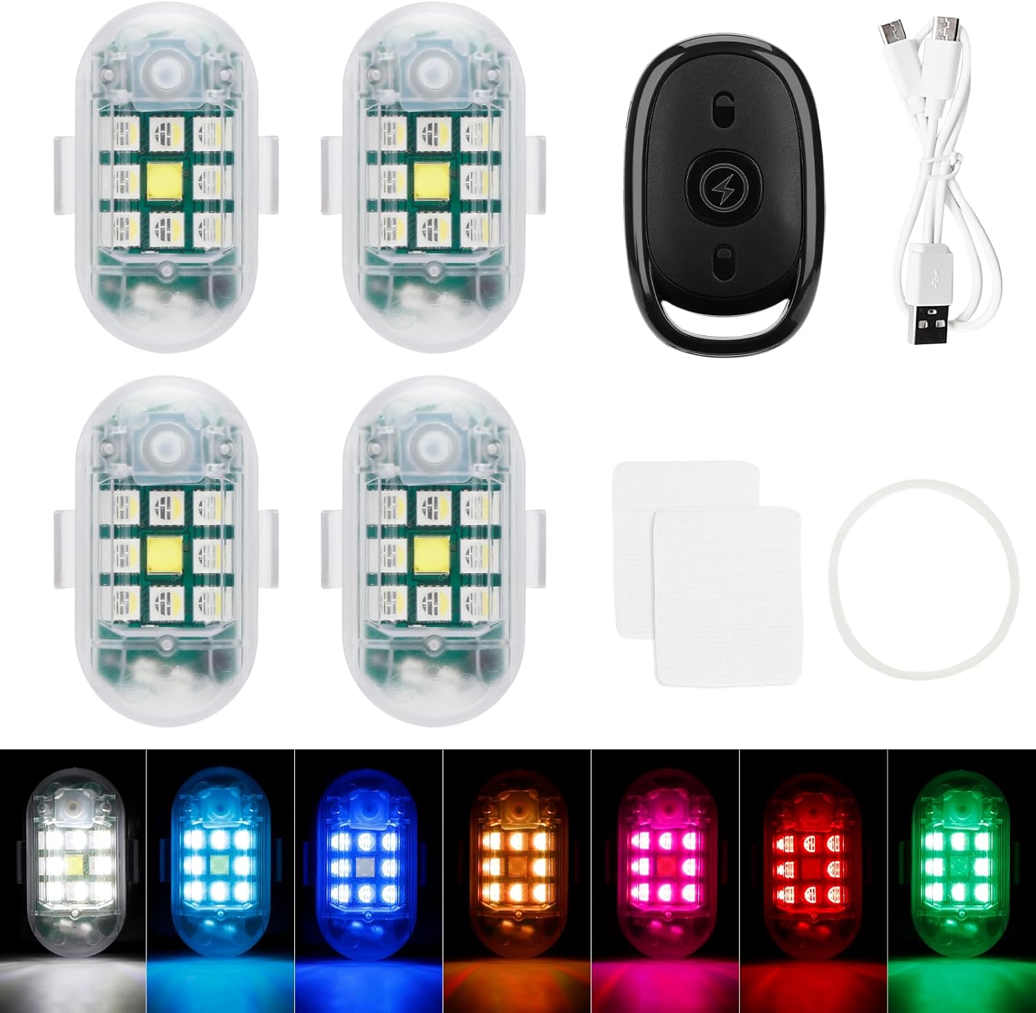 Wireless Remote Control Anti-Collision LED Strobe Light Kit