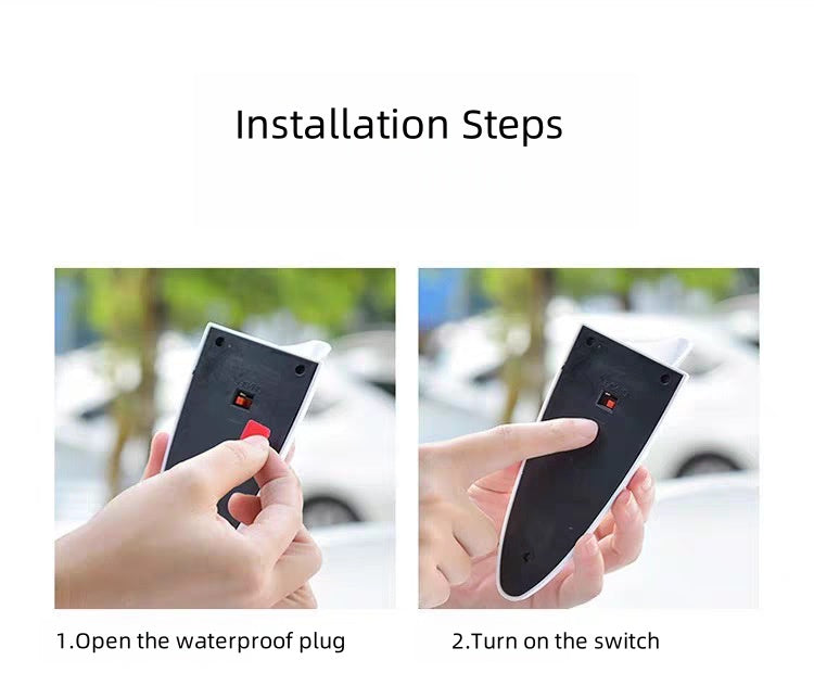 Car shark fin decorative lights Car antenna modification lights