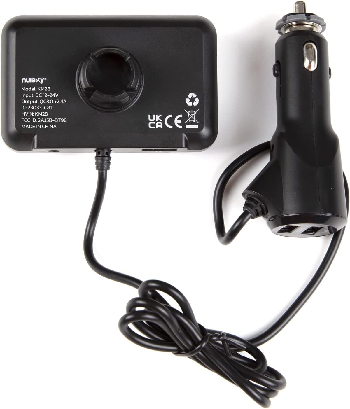 Bluetooth FM Transmitter for Car, Wireless Car Bluetooth V5.0 Adapter