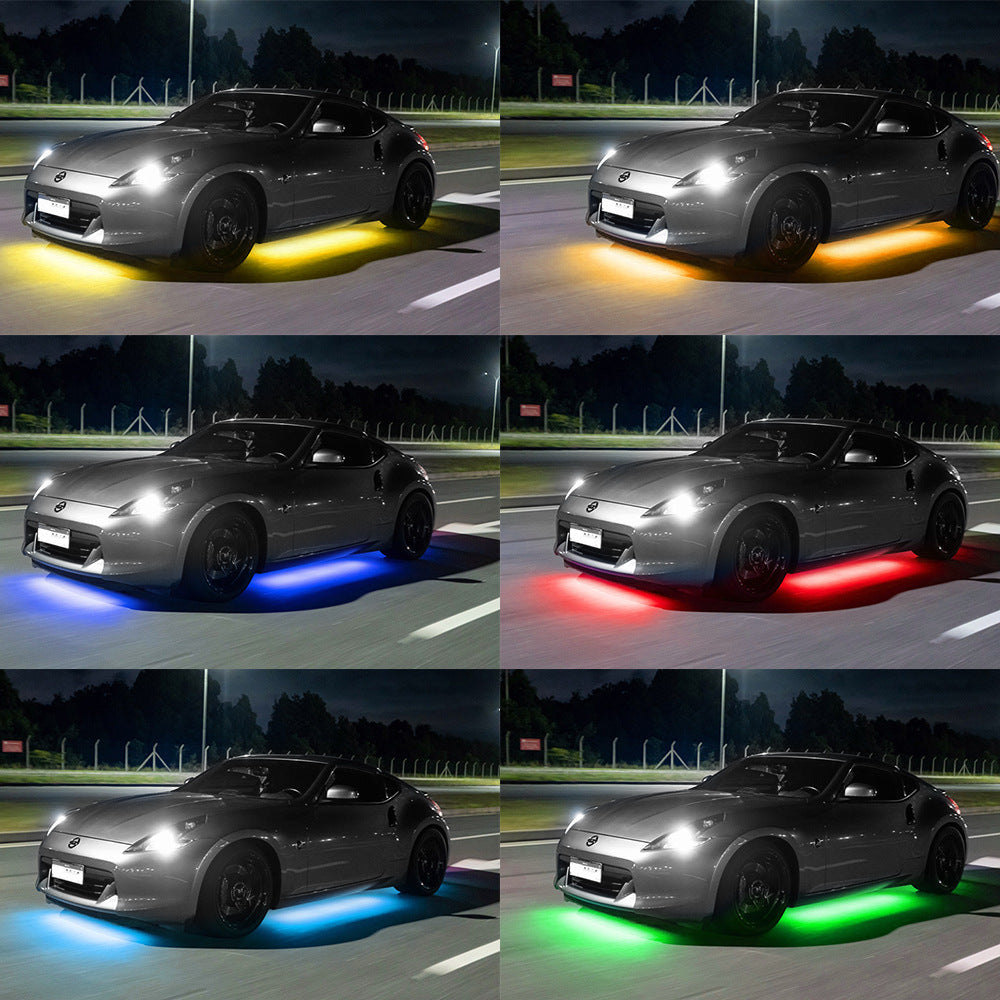 Car modification colorful voice-activated chassis lights