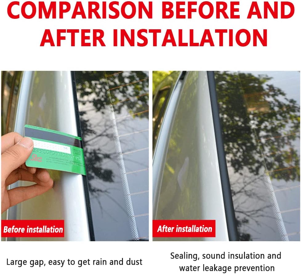 Cuttable  Seal Rubber Trim,Dust Proof&Weather Stripping for Windshield