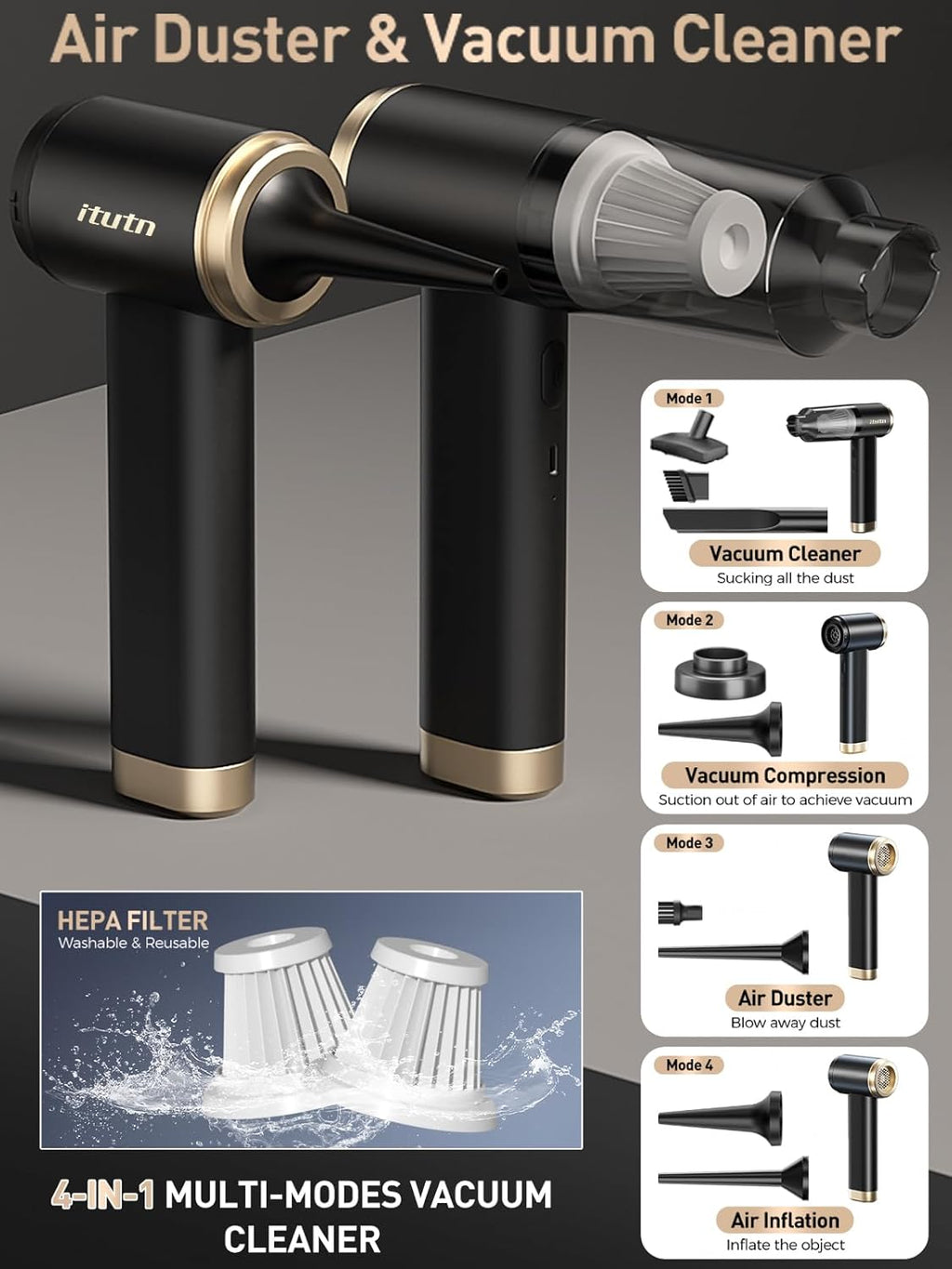 Mini Portable Vacuum for Car, Handheld Small Vacuum Cleaner