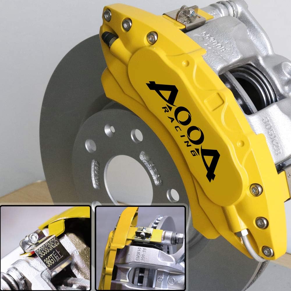 Automobile aluminum alloy caliper cover special car special buckle screw fixed caliper cover (4PCS)