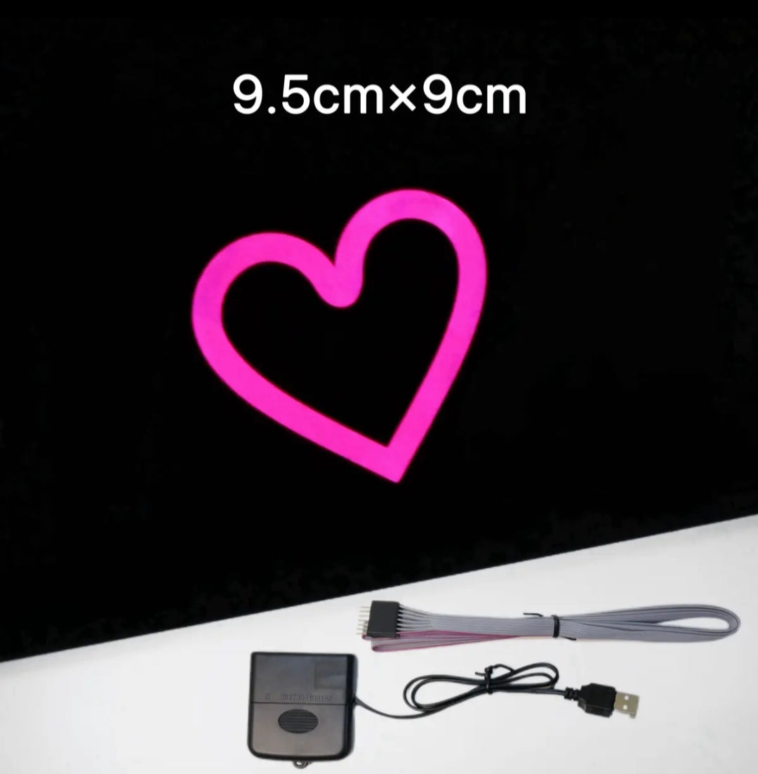 Creative car luminous car stickers triangle window front and rear windshield personalized bright stickers