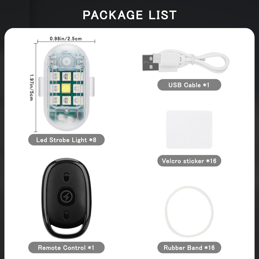 Wireless Remote Control Anti-Collision LED Strobe Light Kit