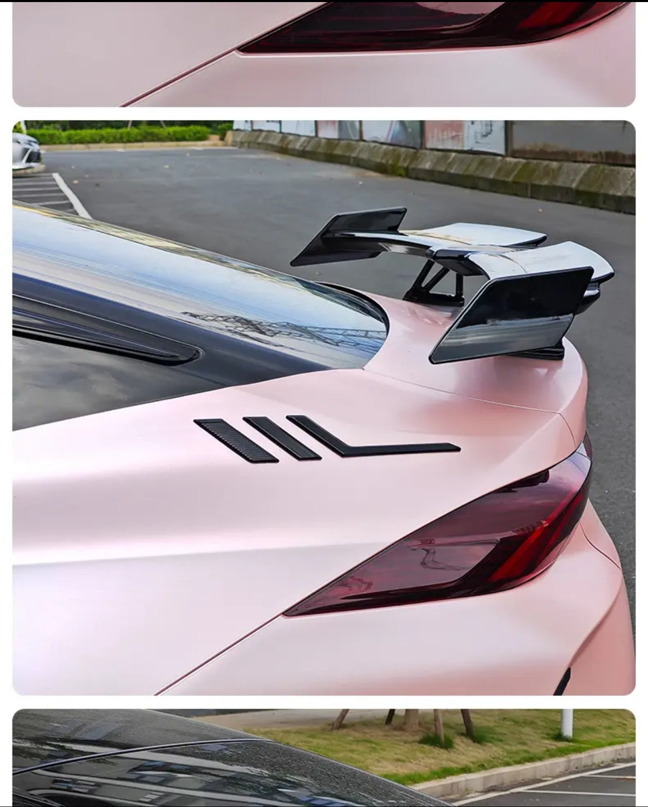 Rear window stickers, lace decoration, modified side wing side logo, sports body decoration stickers