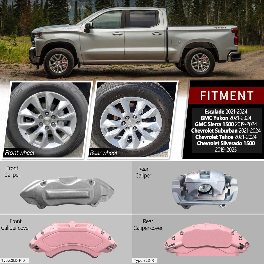 Car aluminum alloy special car special buckle screw fixed caliper cover (4PCS luxury upgrade version)