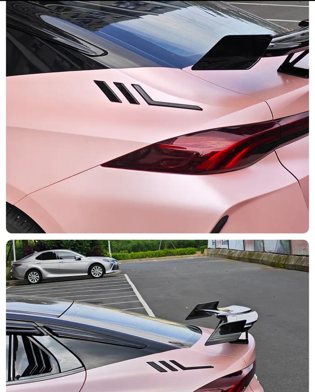 Rear window stickers, lace decoration, modified side wing side logo, sports body decoration stickers