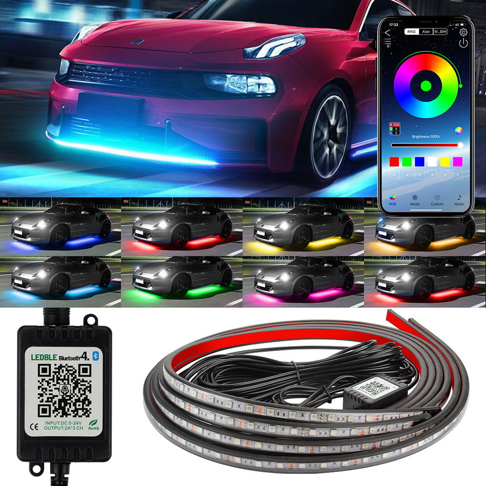 Car modification colorful voice-activated chassis lights