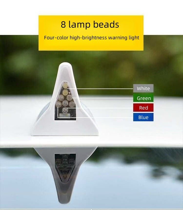 Car shark fin decorative lights Car antenna modification lights