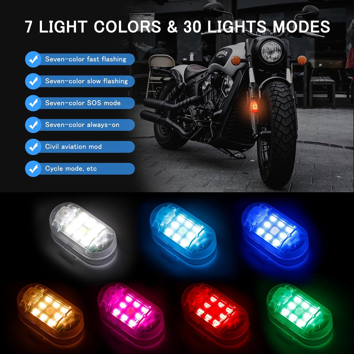 Wireless Remote Control Anti-Collision LED Strobe Light Kit