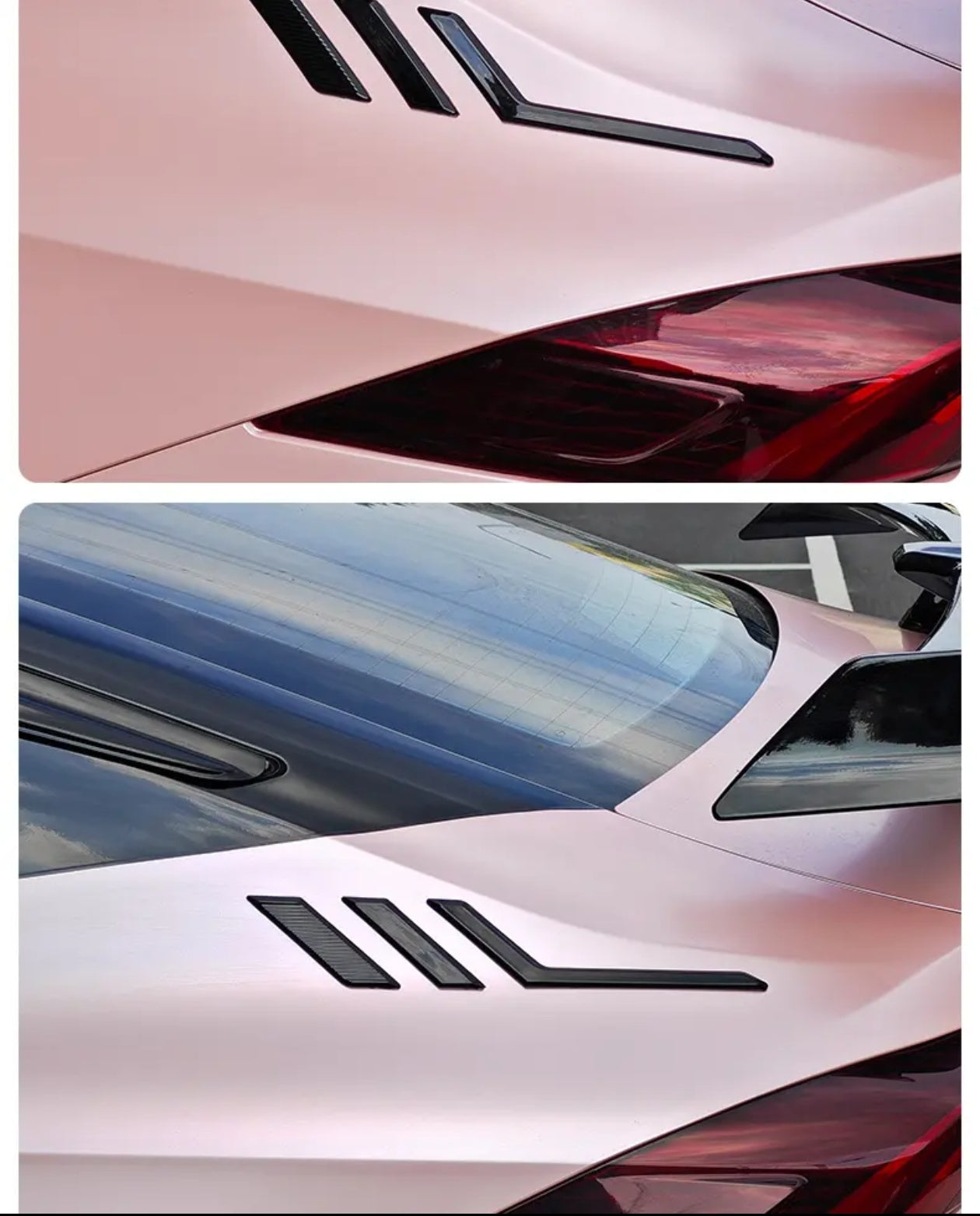 Rear window stickers, lace decoration, modified side wing side logo, sports body decoration stickers