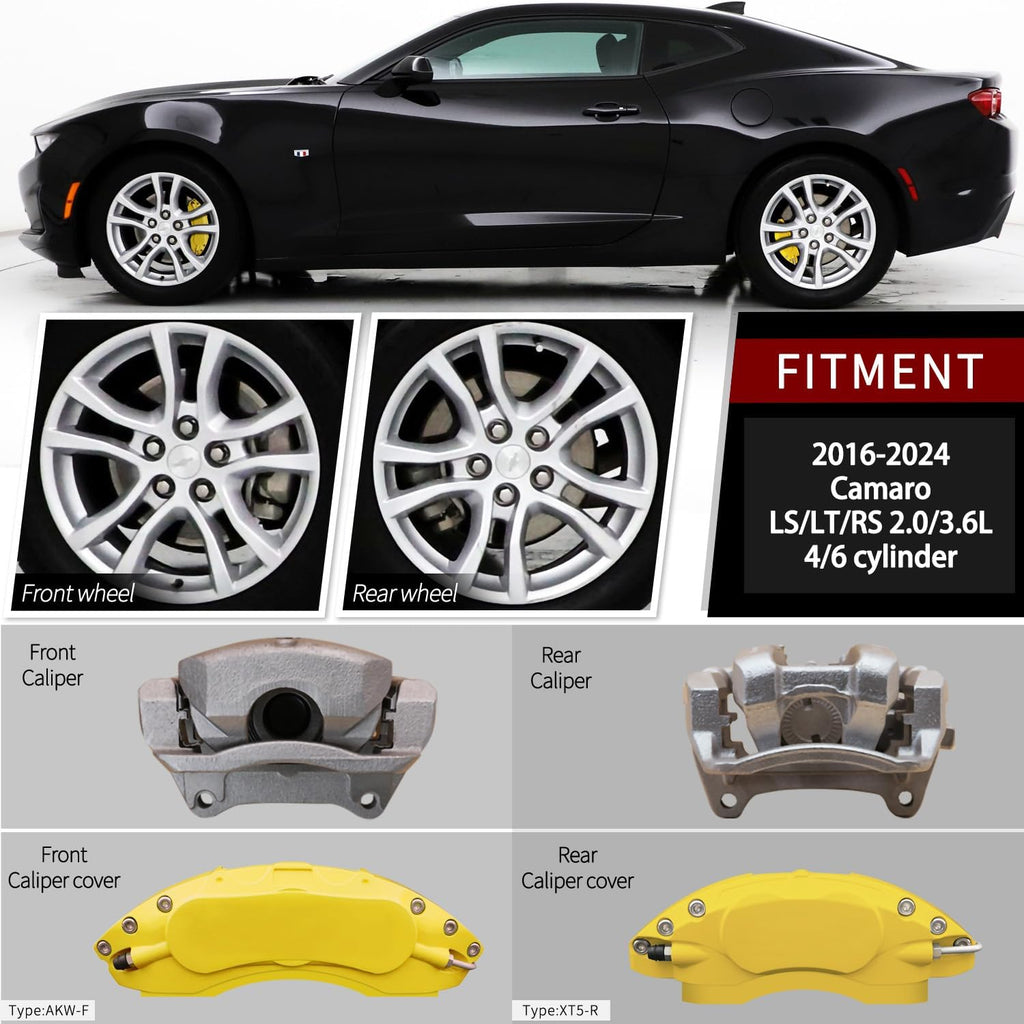 Automobile aluminum alloy caliper cover special car special buckle screw fixed caliper cover (4PCS)