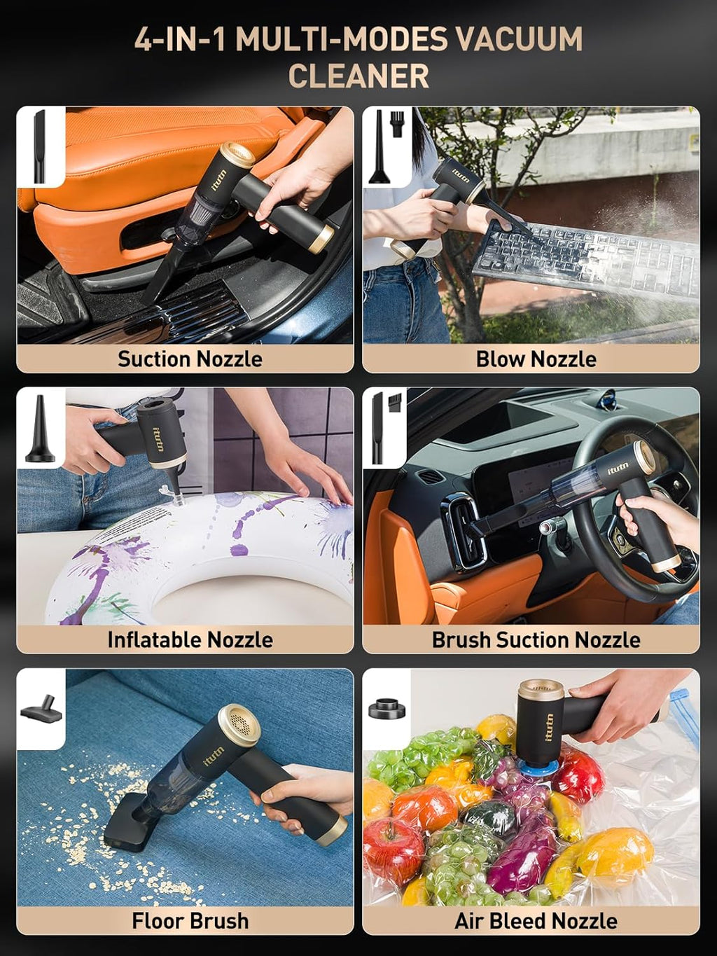 Mini Portable Vacuum for Car, Handheld Small Vacuum Cleaner