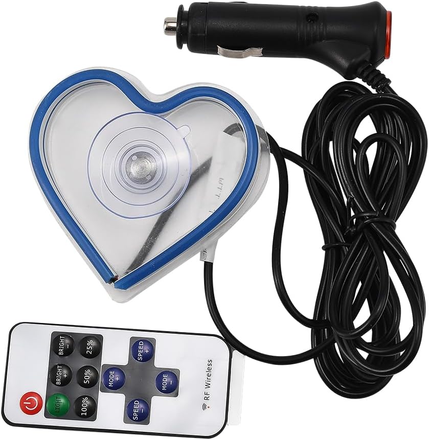 Car LED ambient light, triangular window light (blue heart pattern)