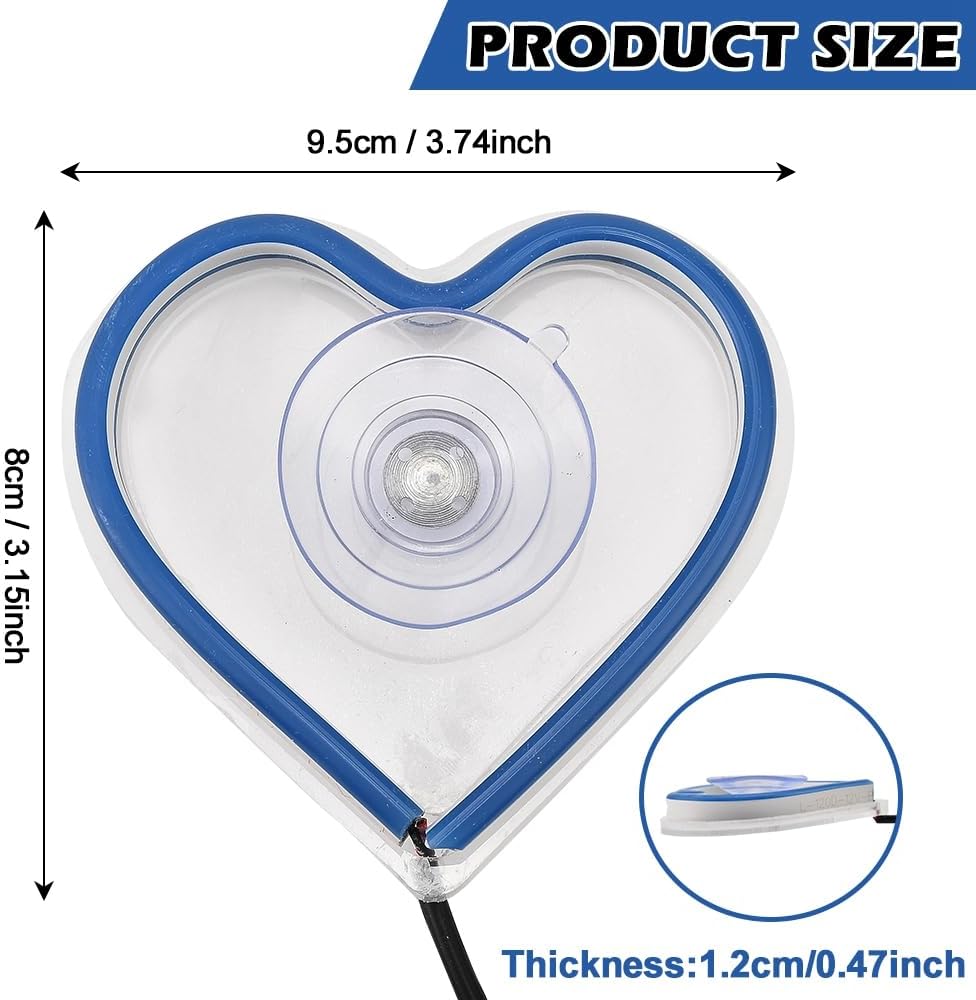 Car LED ambient light, triangular window light (blue heart pattern)