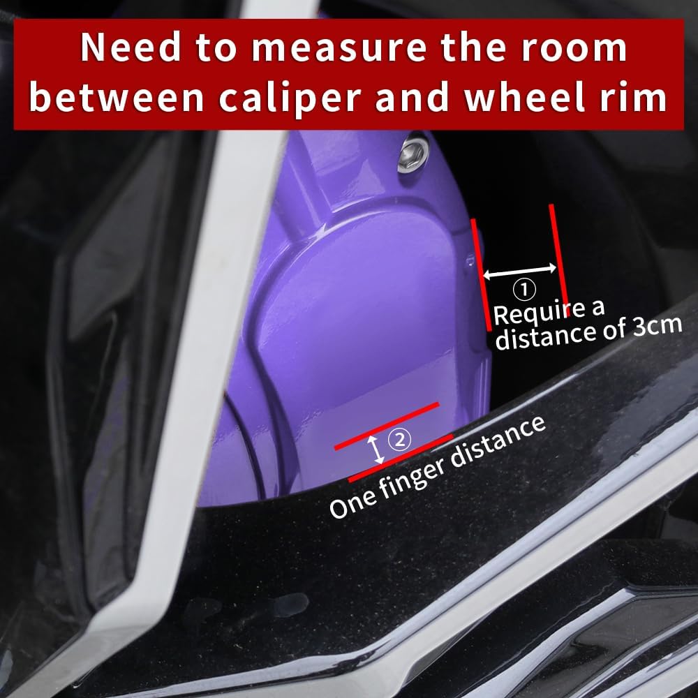 Car aluminum alloy special car special buckle screw fixed caliper cover (4PCS luxury upgrade version)