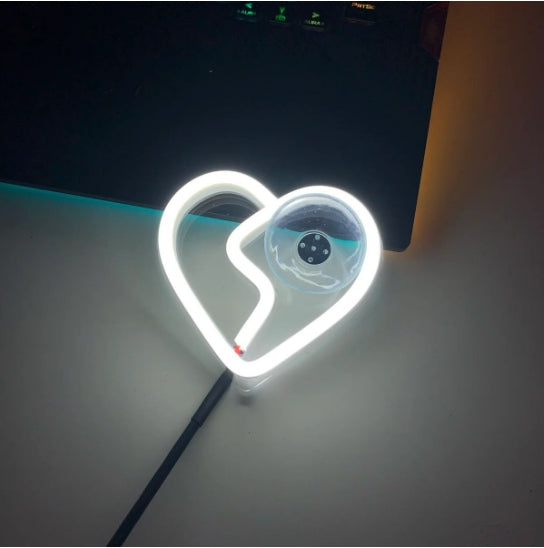 Car LED ambient light, triangular window light (blue heart pattern)