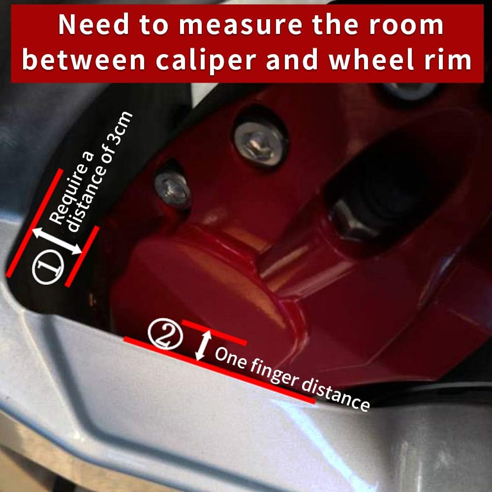 Automobile aluminum alloy caliper cover special car special buckle screw fixed caliper cover (4PCS)