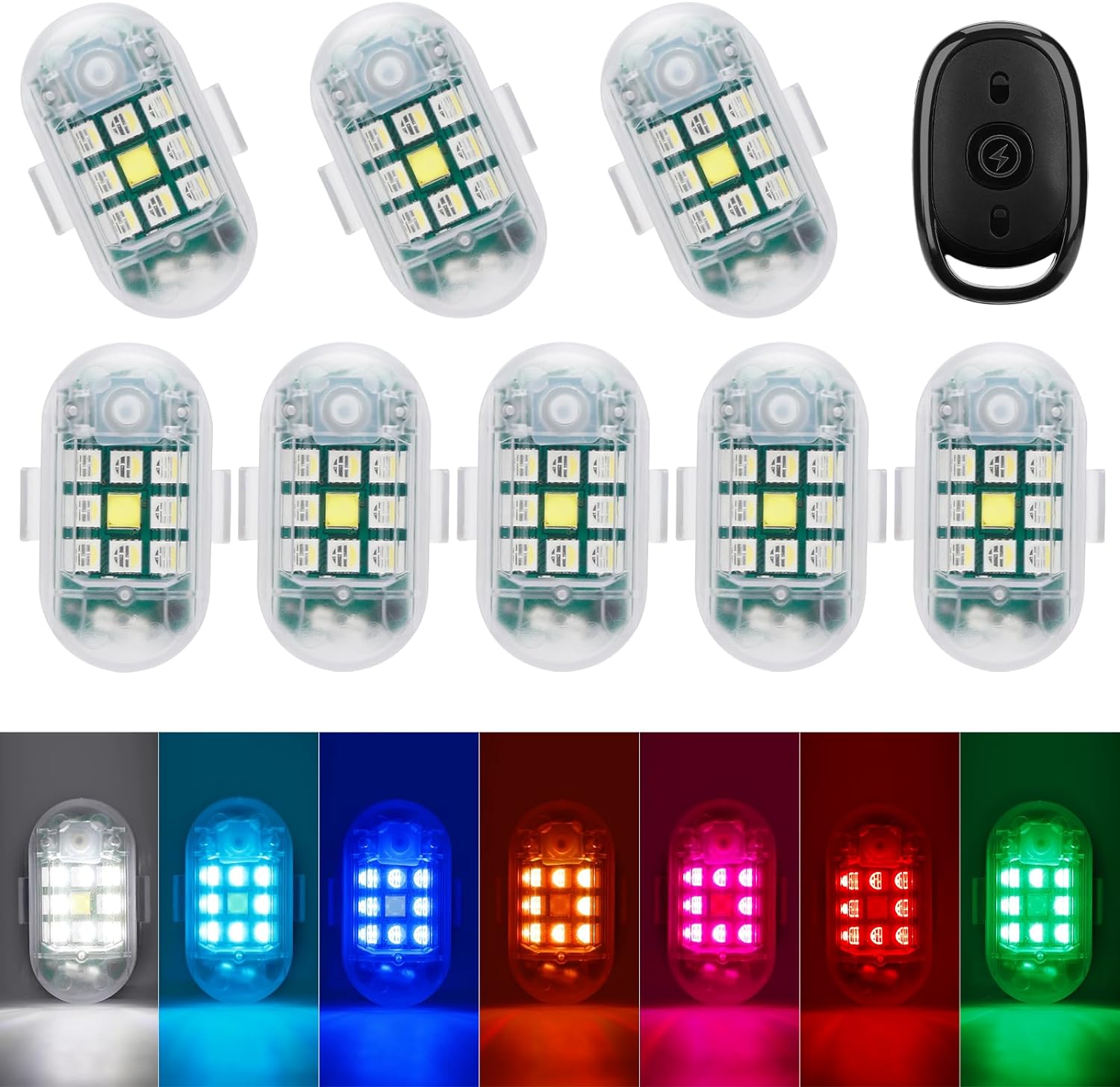 Wireless Remote Control Anti-Collision LED Strobe Light Kit